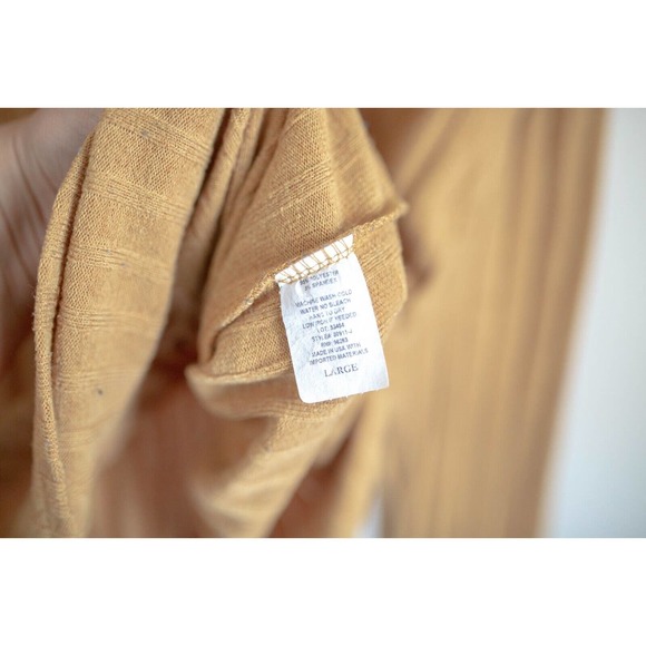 OLIVIA RAE Ribbed Knit Turtleneck Mustard Top Fall Sz Large - Picture 8 of 8